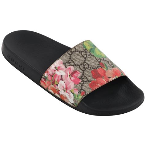 flower gucci slides|gucci floral slides size 8.